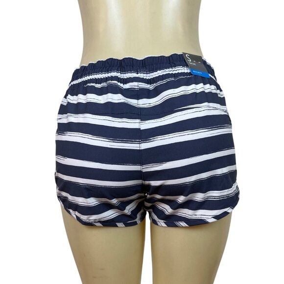 Columbia Womens Omni-Shade Regular Fit Striped Navy & White Shorts Size S - New - Picture 3 of 8